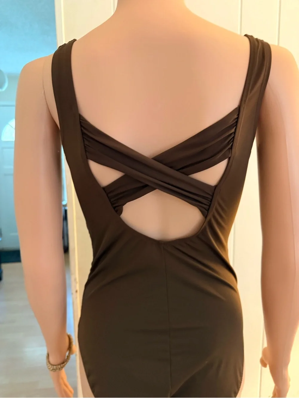 Lands' End Chocolate Brown One-Piece Swimsuit